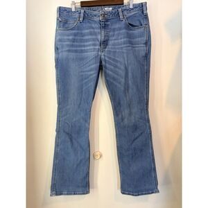 Carhartt Slim Fit Bootcut Jeans Mens 38x32 Light Wash Denim Western Workwear